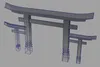 Torii gate 3d model wireframe