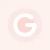 White G logo design on a light pink background from 2016