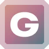 Logo version used for favicons and Android. A capital letter G sits in front of an octagon with a gradient.