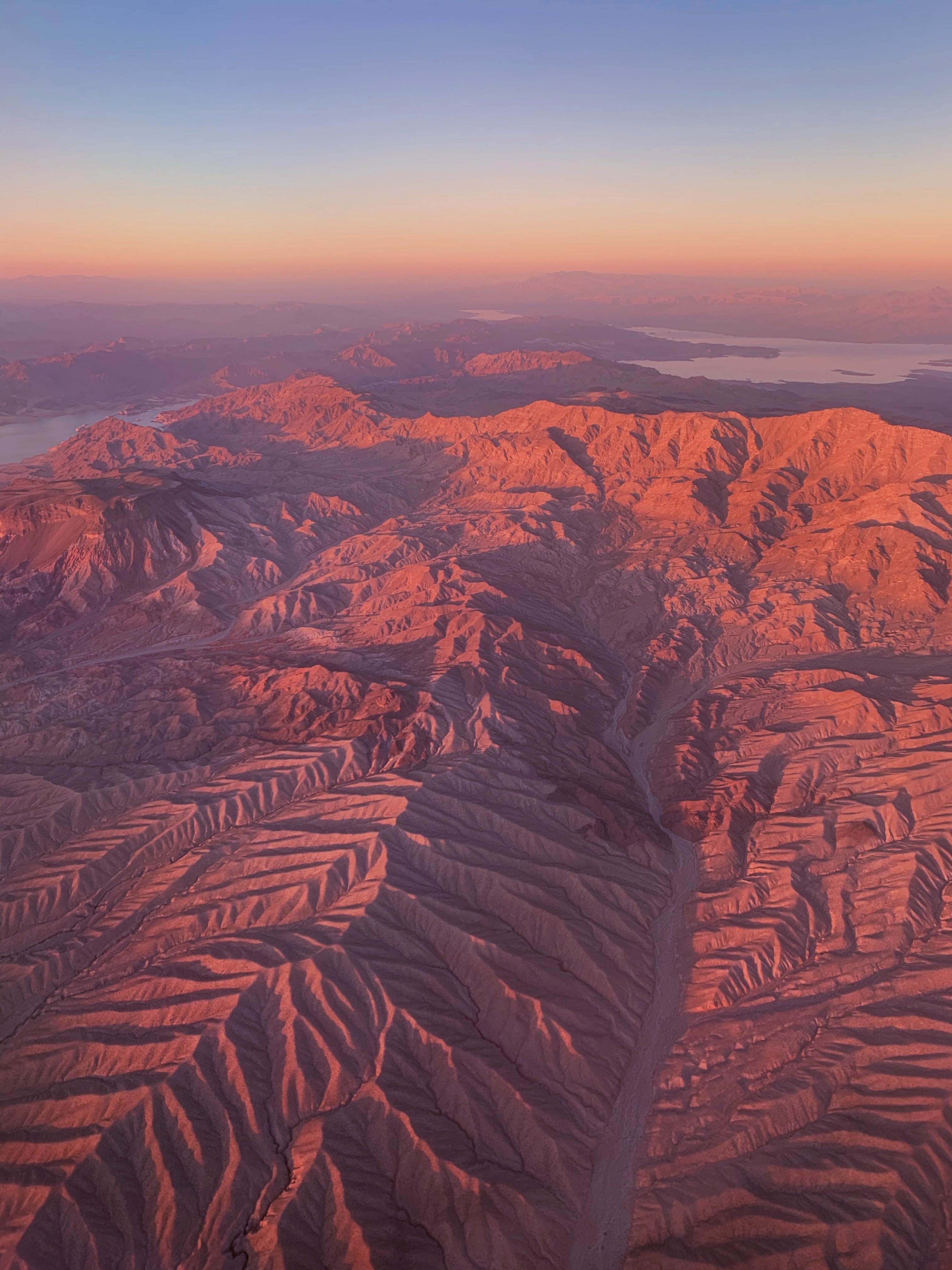 Red rock formations from a bird’s eye view of Thoreau, New Mexico.