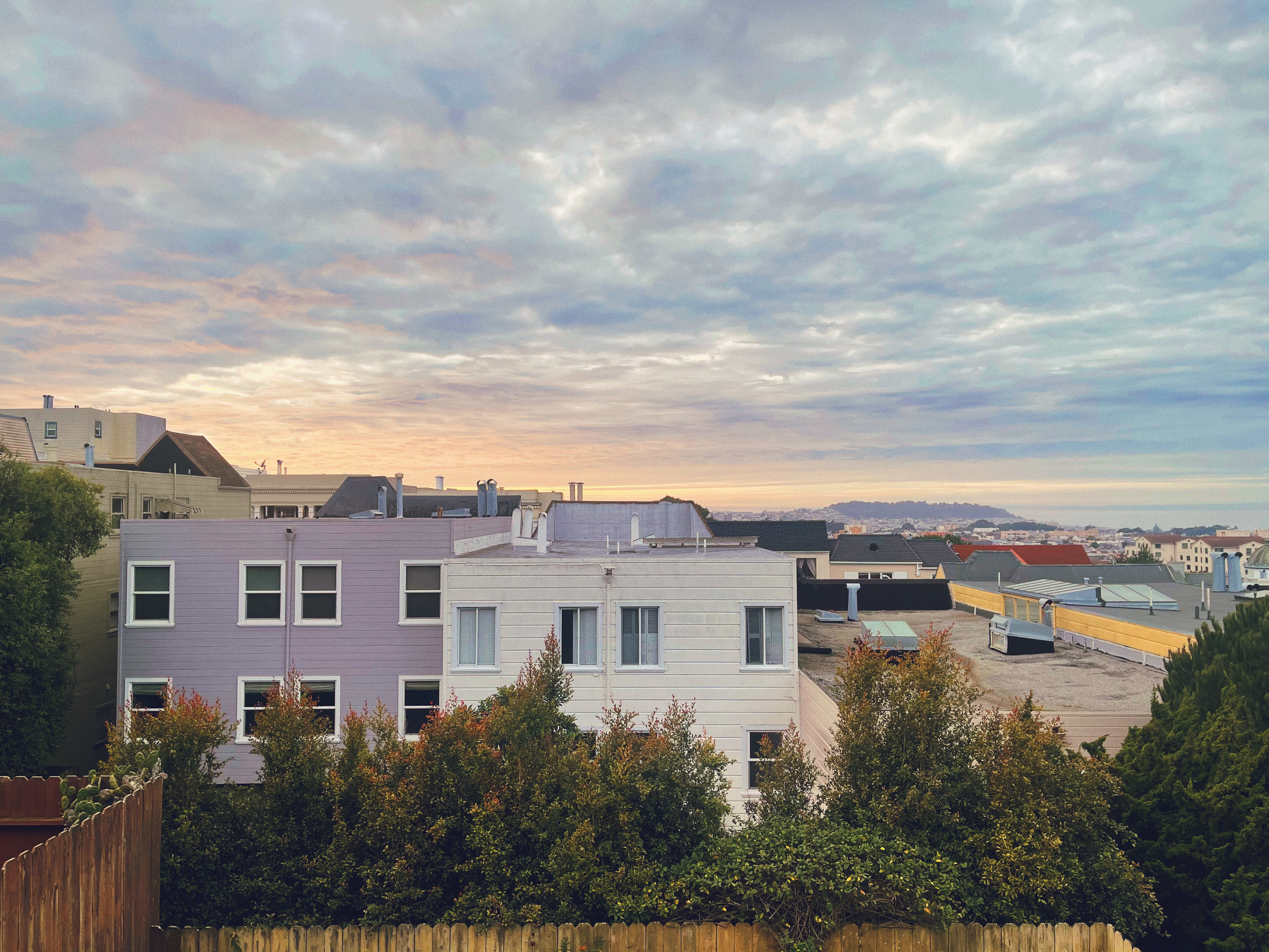 Clouds and golden light over San Francisco.