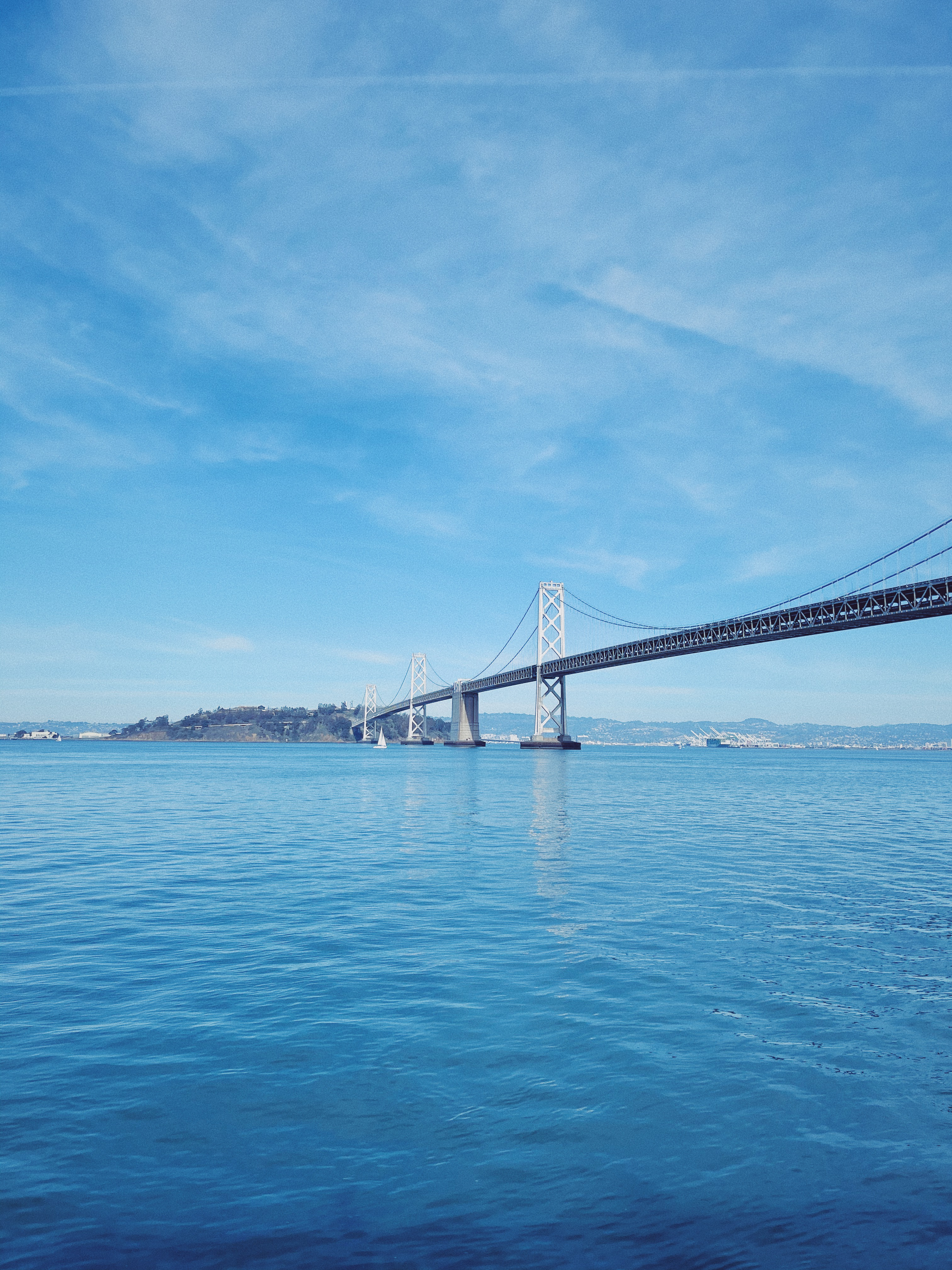 The San Francisco side of the Bay Bridge.