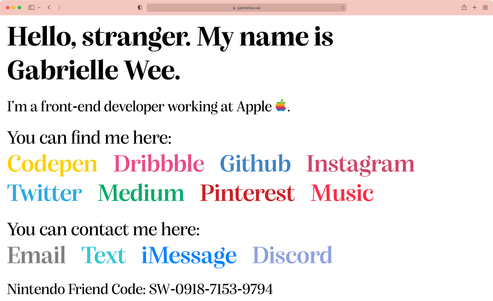Landing page version